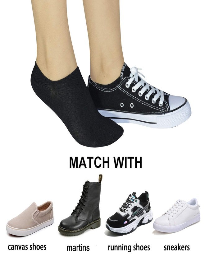 BEAR MUM Women's 12 Pairs Essential Ankle Low Cut No Show Causal Socks Black - Image 3